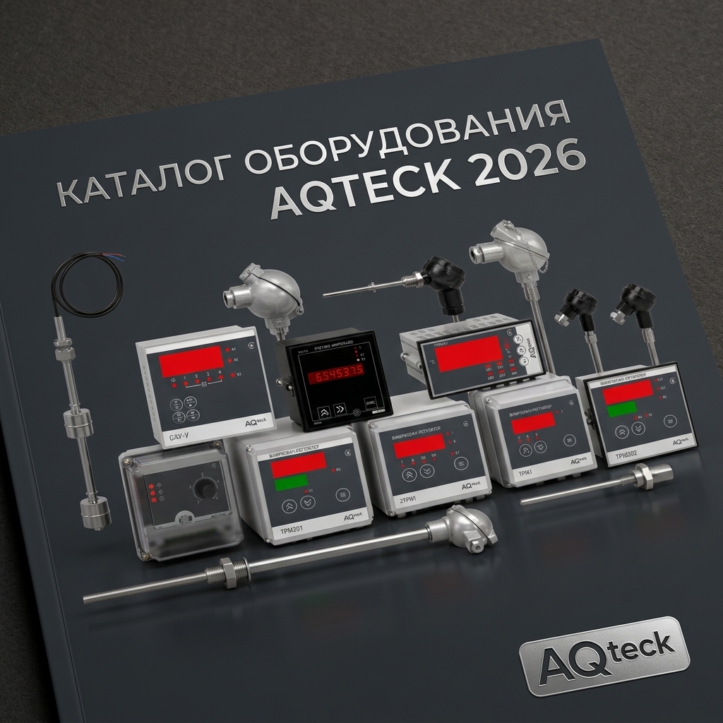 Измерители-регуляторы и датчики AQTECK — Каталог 2026