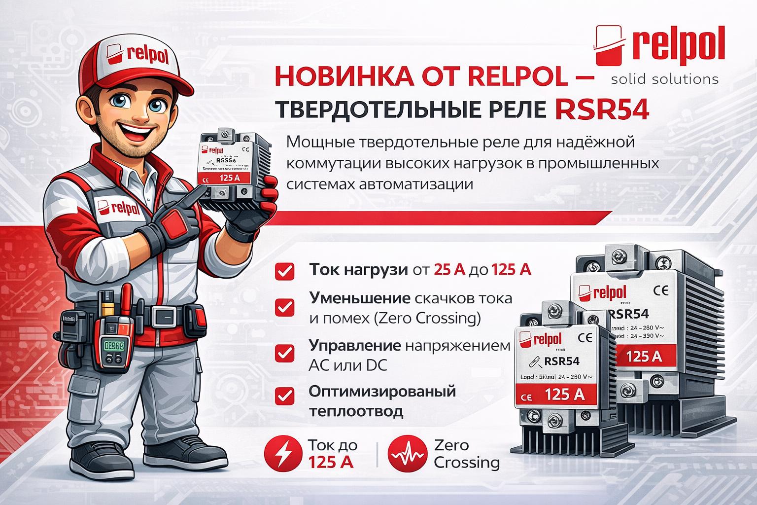 Новые твердотельные реле RSR54