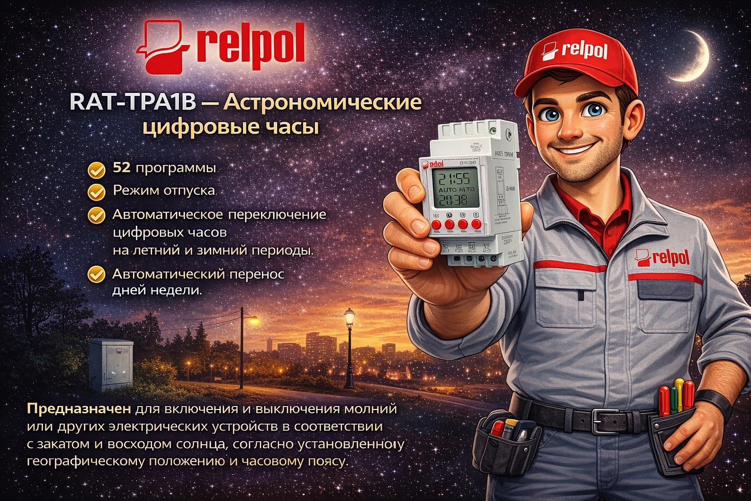 RAT-TPA1B – Астрономические цифровые часы