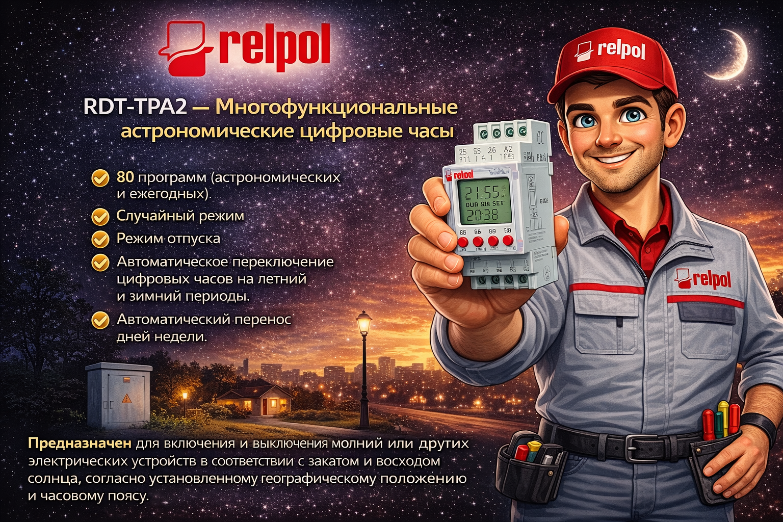 RDT-TPA2 — Многофункциональные астрономические цифровые часы